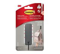 Command 17034BSPIG Gancio adesivo metallico nero opaco, Medium 17034B, M