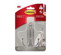 Command 17036FGN Großer Doppelhaken in nichel gebürstetem, 17036, 1 Haken, 1 s