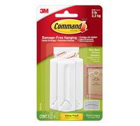 Command 17043 Ganci da Parete Sostenuti con Filo, con Strisce Adesive, Istruzioni Solo in Lingua Inglese
