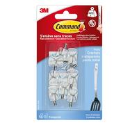 Command 17067CLR-9FGNH Ganci piccoli, trasparenti, con strisce, 17067CLRFGN, S