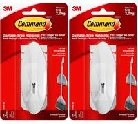 Command 17069 - Gancio grande con bande adesive, resistentissimo (Confezione da 2)