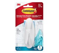 Command 17083B - Gancio per filo con strisce resistenti all'acqua, grande, colore bianco