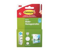 Command 17202WHI-4-DE Piccole adesive, Confezione da 4 x 2 (8 Strisce), Misura S, Colore Bianco, per Appendere Quadri Senza forare