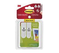 Command 17203 Strisce appendiquadri confezione multipla, 4 x 2 strisce misura S e 8 x 2 strisce misura M