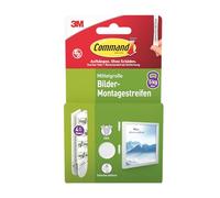Command 17204WHI-4-DE - Strisce adesive medie, per appendere foto, confezione da 4 x 2 (8 strisce), taglia M, per appendere immagini bianche senza foratura, misura media
