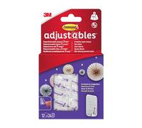 Command 17830CLR-12FESIP Adjustables riposizionabili 12 Ganci + 24 Strisce/PK 17830CLR-12, Trasparente