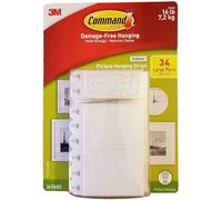 Command - 24 paia di ganci con linguette per cornici e cornici grandi, 34 paia