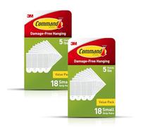 Command 36 paia (72 strisce) per appendere quadri, 1,8 kg, per appendere quadri, senza attrezzi, strisce adesive bianche