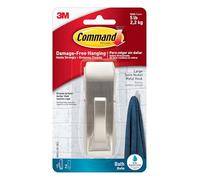 Command 3M - Gancio bagno, in stile moderno, con 2 strisce, in acrilico, multicolore