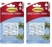 Command 3M Molette con Strisce Chiare, Istruzioni Solo in Lingua Inglese, Transparente (Confezione da 2)