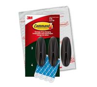 Command Ami da esterno in bronzo metallico, 3 ganci, 4 strisce (AW083BZ-3NA) - Confezione facile da aprire