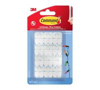 Command Clip decorative con strisce adesive, trasparenti, 20 clip e 24 strisce, per decorazione e catena luminosa senza fori e forature