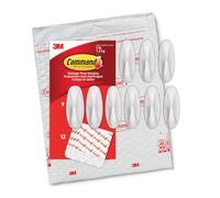 Command Designer GP081-9NA - Pacco di 9 ganci, 12 strisce, Bianco, Medio