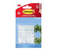 Command Ganci adesivi, 2 ganci + 4 strisce, trasparenti, autoadesivi, da appendere senza fori, forza di tenuta 900 g