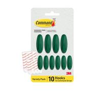 Command Ganci Adesivi Colore Anguria - 10 ganci (4 grandi, 6 medi) & 16 strisce adesive (8 grandi, 8 medie) - Appendere, decorare e organizzare senza danni