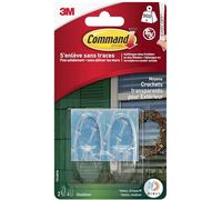 Command Ganci trasparenti per esterni - Appendere decorazioni esterne, corone e altri oggetti