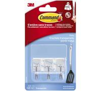 Command Ganci Universali, Portata 0.23 kg, 3 Pezzi, Misura S, Trasparente