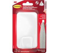 Command Gancio Multiuso XL per Pesi Massimi, 1 Gancio Bianco e 3 Strisce Adesive per Interni e Altri Oggetti - Senza Forare, Danneggiare il Muro o Lasciare Residui Appiccosi, Tenuta: 6,8kg