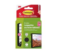 Command Linguette da appendere quadri, grandi, 4 paia (8 linguette), nero, supporta fino a 7 kg, senza attrezzi, fissaggio senza danni