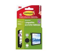 Command Linguette per appendere quadri, modello medio, 4 paia (8 linguette), colore: nero, supporta fino a 5 kg, senza attrezzi, fissaggio senza danni