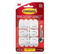 Command - Mini Ganci, value pack, colore: Bianco