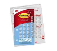 Command Mini Hooks Clear 30 Hooks/Pack (17006CLR-30NA)