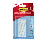 Command Mini strisce trasparenti di ricarica per Command Decoration Clips - 40 strisce adesive - clip da appendere per decorazioni e luci - da appendere senza danni