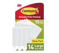 Command PH206-14NA Strisce adesive per Appendere Quadri, Bianco, L