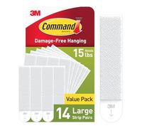 Command PH206-14NA Strisce adesive per Appendere Quadri, Bianco, L
