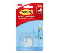 Command Piccoli ganci adesivi trasparenti rimuovono in modo pulito Resistente al