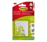 Command Picture Hanging Strips, White, Small - 12 Pairs (24 Strips) Adhesive Str