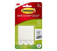 Command Set Biadesivi per pareti 5" X2.75" 3 pezzi, bianco