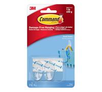 Command Small Clear Hooks with Clear Strips (17092CLR)