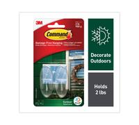 Command Strips 17091CLRAW Ganci per finestre esterne trasparenti medi, confezione da 2