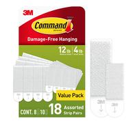 Command Strisce Adesive Appendiquadri Bianco 10 Coppie di Strisce Piccole (S) 8