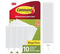 Command Strisce Adesive Appendiquadri Grandi, Taglia XL - 10 Paia (20 Strisce) Bianche - Appendi Quadri e Cornici senza Chiodi, Rimovibili senza Residui, Tenuta fino a 9 kg