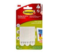Command Strisce Adesive Appendiquadri Medi, Confezione da 4 Coppie di Strisce Adesive da Muro per Quadri, Cornici e Poster, Taglia M, Colore Bianco
