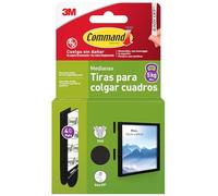 Command Strisce Adesive Appendiquadri, Taglia Media, 4 Paia (8 Strisce), Nero - Appendi Quadri, Cornici e Poster Senza Chiodi, Rimozione Senza Residui, Tenuta fino a 5 kg