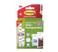 Command Strisce adesive, confezione risparmio 8 × 2 dimensioni e 4 × 2 medie (24 strisce), bianco - Immagini da appendere senza forare, staccare senza lasciare residui