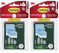 Command Strisce adesive e di ricarica assortite per esterni, confezione multipla - 4 strisce grandi (L), 4 medie (M) e 8 piccole (S) - per decorazioni e luci - adesivo da parete - da appendere senza