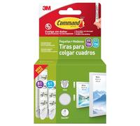 Command Strisce Appendi Quadri Adesive Bianche, 12 Coppie (4 Piccole S + 8 Medie M), per Appendere Quadri, Cornici e Specchi al Muro Senza Chiodi