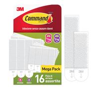 Command Strisce Appendi Quadri Adesive Medie e Grandi Bianche, Confezione da 8 C