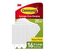 Command Strisce per appendere quadri, 9,1 kg, 16 paia di strisce bianche, resistenti, senza danni