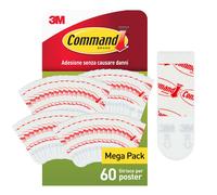 Command Strisce per Poster, 60 strisce Adesive Piccole - Ideale per Appendere Po