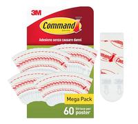 Command Strisce per Poster, 60 strisce Adesive Piccole - Ideale per Appendere Poster, Calendari o Immagini Senza Cornice
