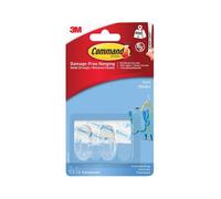 Command™ Trasparente Ganci Con Strisce, Piccolo (Confezione 2) COM17092CLR