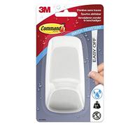 Command W17088Q - Gancio impermeabile in plastica, misura L, portata max. 3,4 kg, ovale, con 2 strisce adesive, colore: bianco, 1 pz