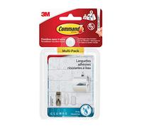 Command W17200 17024VPFGN Strisce Impermeabili in Multipack, 8 S M + 4 x Taglia L, Bianco-Varie, Standard