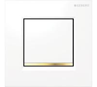 Commande Geberit pour urinoir avec déclenchement pneumatique du rinçage, plaques de déclenchement type 30, 116017KK1, 116017KK1, Colorazione: bianco / placcato oro - CM