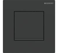Comando per orinatoio Geberit con sblocco pneumatico del risciacquo, piastra di azionamento tipo 30, 116.017., Colorazione: laccato nero opaco, rivestimento facile da pulire / nero - 116.017.16.1